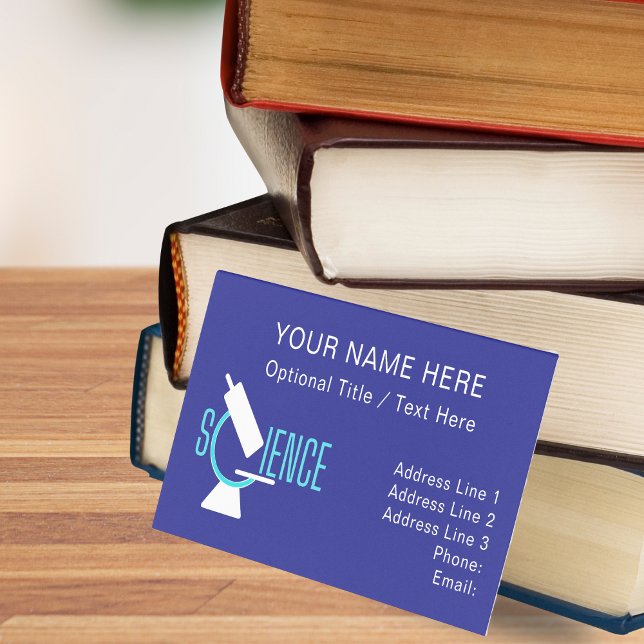 Tarjeta De Visita Maestría de Ciencia / Microscopio Educador (Subido por el creador)