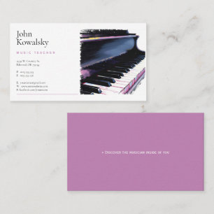 Tarjeta De Visita Maestría de Música   Claves de piano