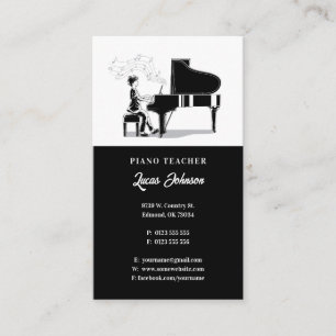 Tarjeta De Visita Maestría de Música   Pianista
