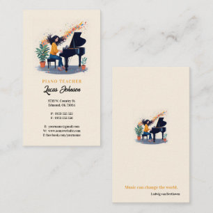 Tarjeta De Visita Maestría de Música   Pianista