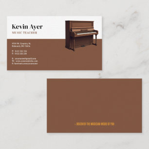 Tarjeta De Visita Maestría de Música Piano