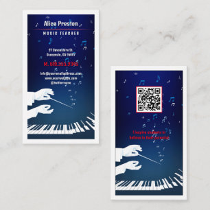 Tarjeta De Visita Maestría de Música   Proffesional
