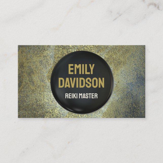 Tarjeta De Visita Maestría de Reiki Energía Healer Entrenador Espiri (Anverso)