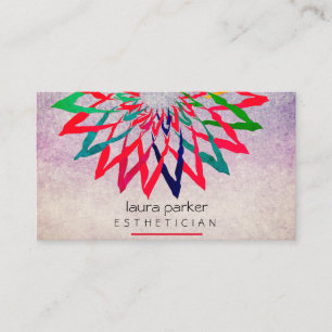 Tarjeta De Visita Maestría de Yoga de Belicato de Flor de Lloto Rojo