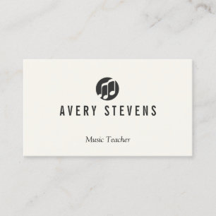 Tarjeta De Visita Maestría en Música, Logo de Music Notes, músico