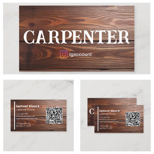 Tarjeta De Visita Maestro Carpintero Industria de la Madera