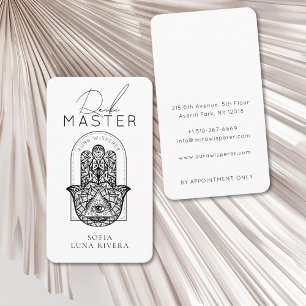 Tarjeta De Visita Maestro de Reiki Mano Hamsa Ojo Malo Terapeuta de