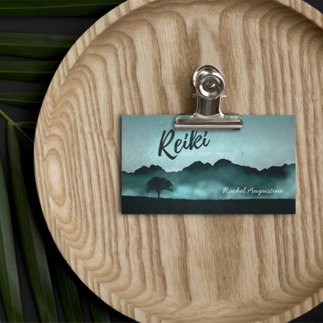 Tarjeta De Visita Maestro de Reiki Natural e instructor de mediación (Subido por el creador)
