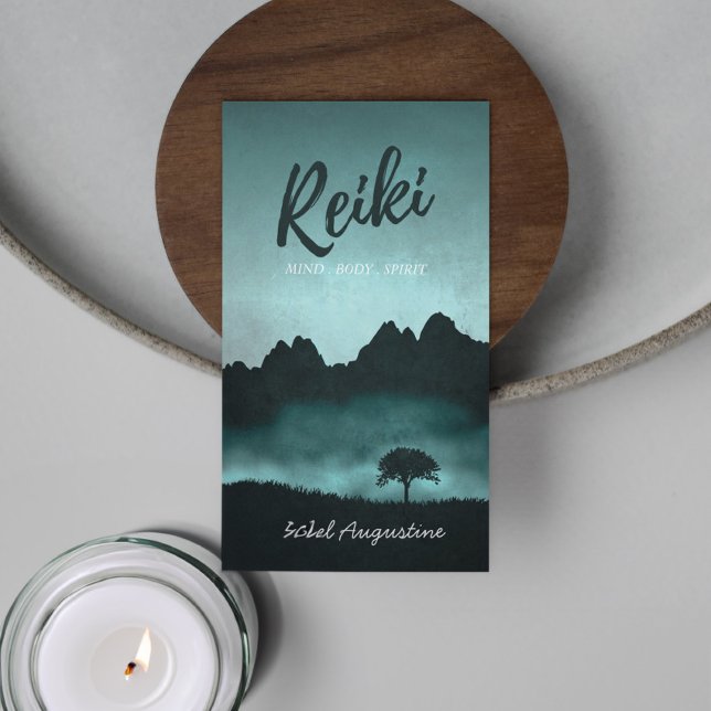 Tarjeta De Visita Maestro de Reiki Natural e instructor de mediación (Subido por el creador)
