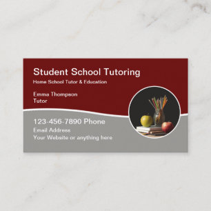 Tarjeta De Visita Maestro Educación Tutor Escuela Moderna