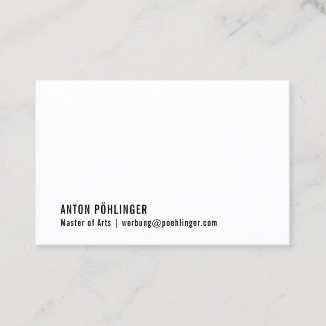 Tarjeta De Visita maestro minimal sutil (Anverso)
