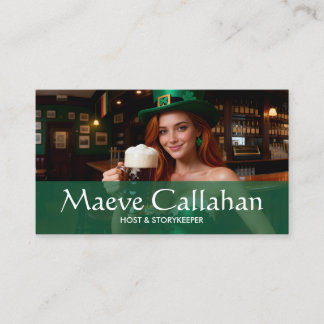 Tarjeta De Visita Maeve in Emerald Corset Irish Pub St Patrick's Day