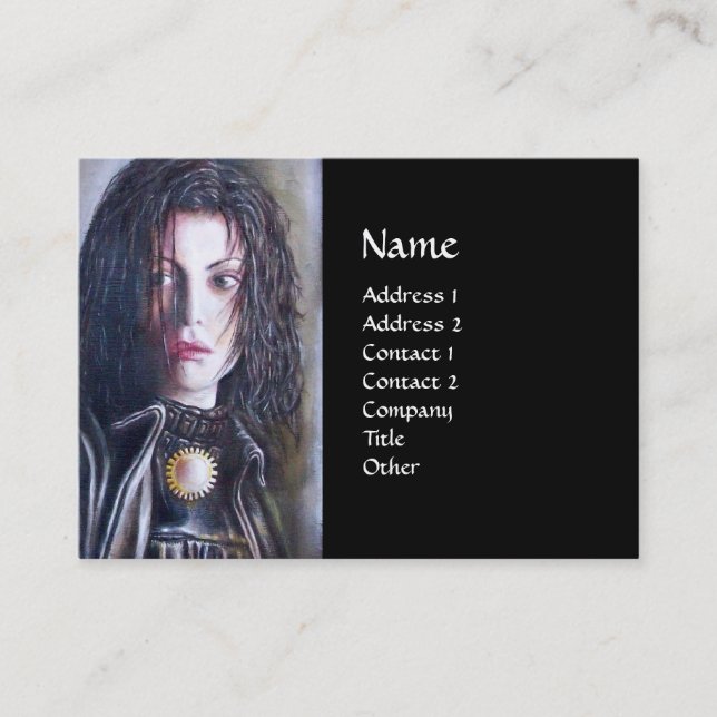 Tarjeta De Visita MAGDALEN amarillo blanco negro (Anverso)