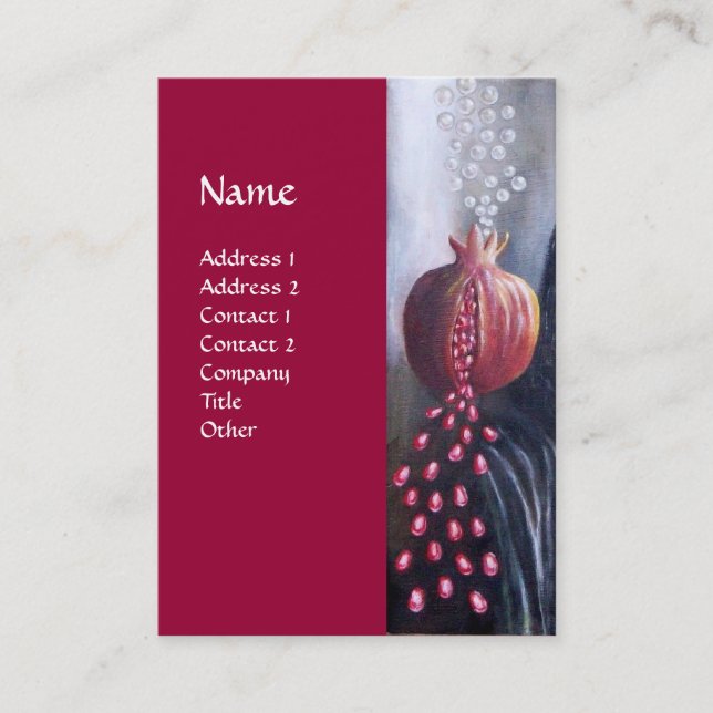 Tarjeta De Visita MAGDALEN amarillo rojo gris marrón (Anverso)
