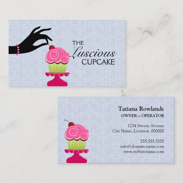 Tarjeta De Visita Magdalena caprichosa de la panadería (Anverso / Reverso)