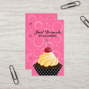 Tarjeta De Visita Magdalena con el panadero de la cereza