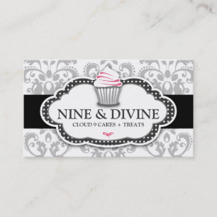 Tarjeta De Visita Magdalena divina del damasco del blanco gris 311