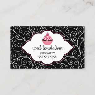 Tarjeta De Visita Magdalena elegante de la panadería