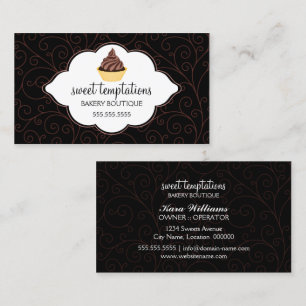 Tarjeta De Visita Magdalena elegante de la panadería