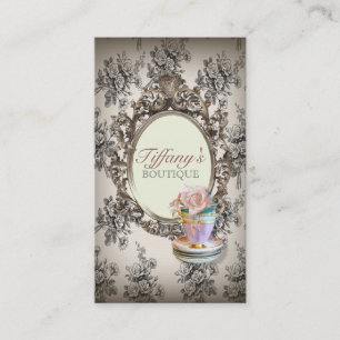 Tarjeta De Visita magdalena floral de la panadería del victorian