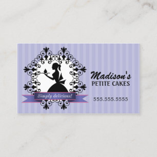 Tarjeta De Visita Magdalena y señora elegantes Silhouette