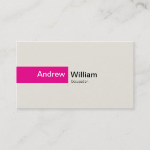 Tarjeta De Visita Magenta elegante