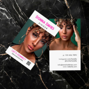 Tarjeta De Visita Magenta Nombre Modelo de actriz Singer Captura de