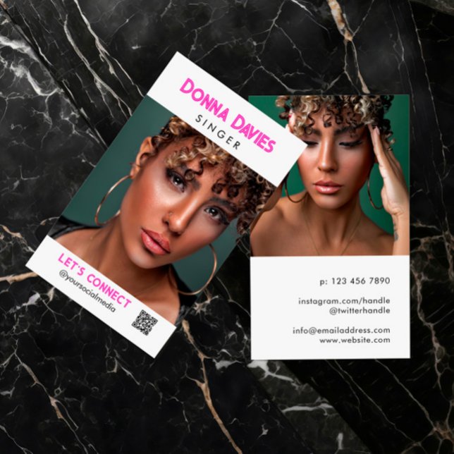 Tarjeta De Visita Magenta Nombre Modelo de actriz Singer Captura de  (Subido por el creador)