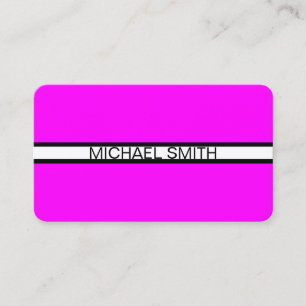 Tarjeta De Visita Magenta Profesional Blanco Negro Elegante Moderno