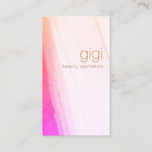 Tarjeta De Visita Magenta rosa artificial abstracta acuarela