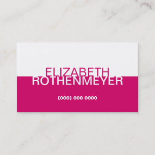Tarjeta de visita magenta simple del panel