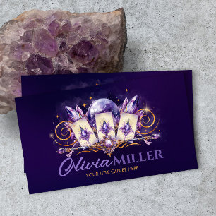 Tarjeta De Visita Magia de Amatista - Cartas Oráculo, Bola y Cristal