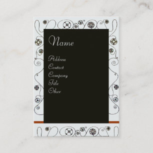 Tarjeta De Visita MAGIA DE LA PRIMAVERA rosa brillante marrón negro