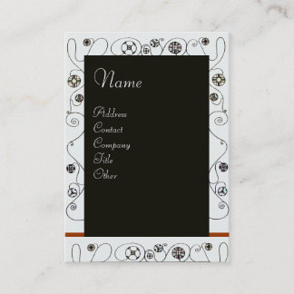 Tarjeta De Visita MAGIA DE LA PRIMAVERA rosa brillante marrón negro