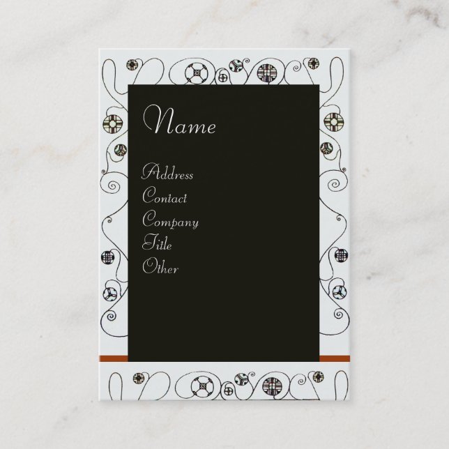 Tarjeta De Visita MAGIA DE LA PRIMAVERA rosa brillante marrón negro (Anverso)