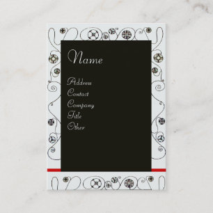 Tarjeta De Visita MAGIA DE LA PRIMAVERA verde blanco negro brillante