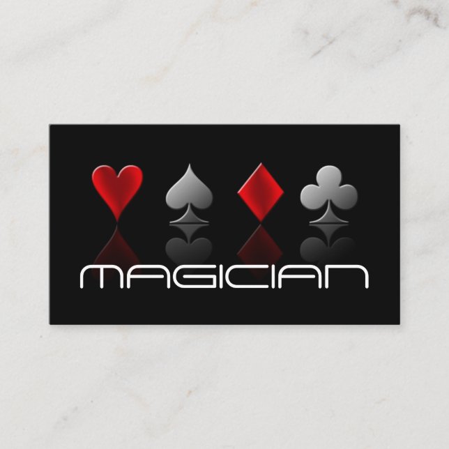 Tarjeta De Visita Magia Magia cartas Poker Trick Entretenimiento (Anverso)