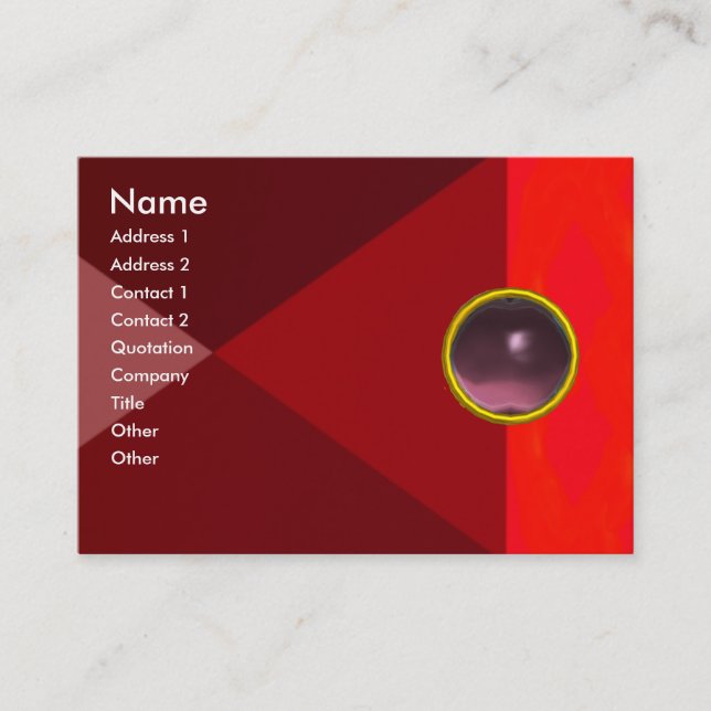 Tarjeta De Visita MAGIC AMETHYST , púrpura rosa rojo brillante brill (Anverso)