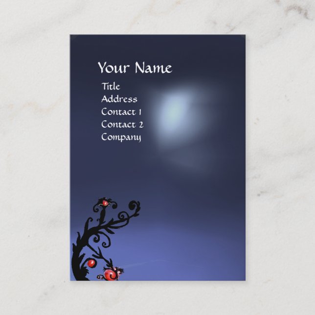 TARJETA DE VISITA MAGIC BERRIES BLUE TOPAZ GEM MONOGRAM (Anverso)