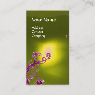 Tarjeta De Visita MAGIC BERRIES MONOGRAM amarillo