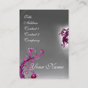 Tarjeta De Visita MAGIC BERRIES MONOGRAM blanco morado