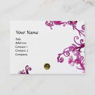 Tarjeta De Visita MAGIC BERRIES MONOGRAM Gem platino gris