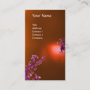 Tarjeta De Visita MAGIC BERRIES MONOGRAM naranja