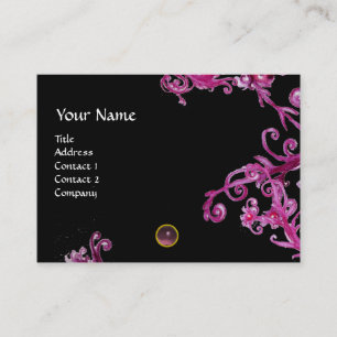 TARJETA DE VISITA MAGIC BERRIES PURPLE AMETHYST GEM MONOGRAM