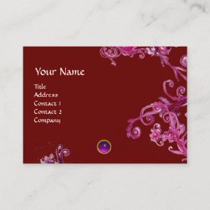 TARJETA DE VISITA MAGIC BERRIES PURPLE AMETHYST GEM MONOGRAM