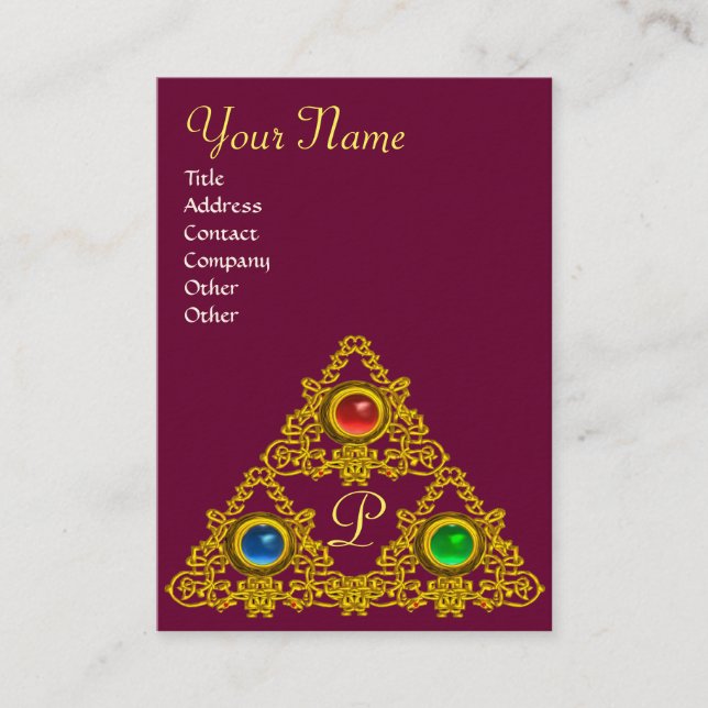 TARJETA DE VISITA MAGIC ELFIC TALISMAN MONOGRAM (Anverso)