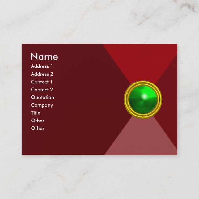 Tarjeta De Visita MAGIC EMERALD , verde rosa brillante rojo brillant (Anverso)