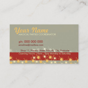 Tarjeta de visita Magic Fiesta Stars
