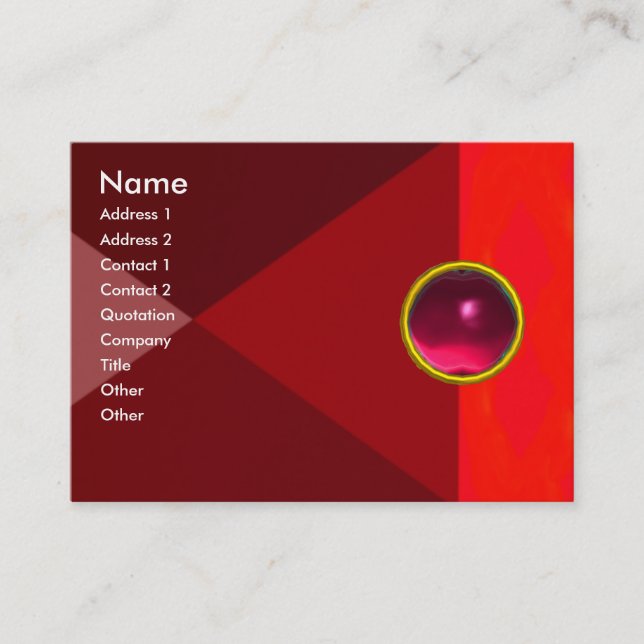 Tarjeta De Visita MAGIC RUBY , rosa rojo vivo brillante (Anverso)