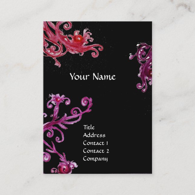 Tarjeta De Visita MÁGIC SWIRL MONOGRAM emerald (Anverso)